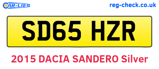 SD65HZR are the vehicle registration plates.
