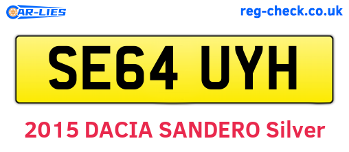 SE64UYH are the vehicle registration plates.