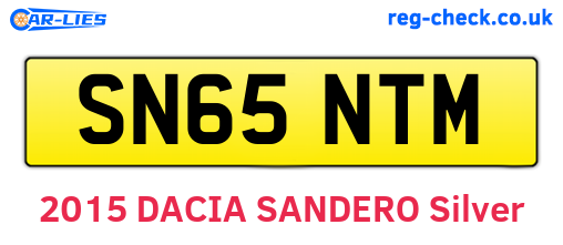SN65NTM are the vehicle registration plates.