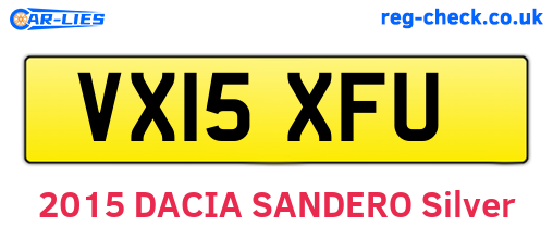 VX15XFU are the vehicle registration plates.
