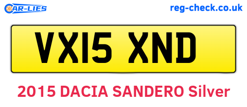 VX15XND are the vehicle registration plates.