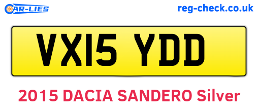 VX15YDD are the vehicle registration plates.