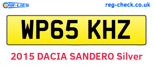 WP65KHZ are the vehicle registration plates.