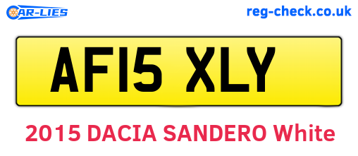 AF15XLY are the vehicle registration plates.