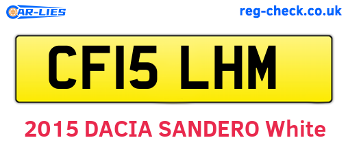 CF15LHM are the vehicle registration plates.