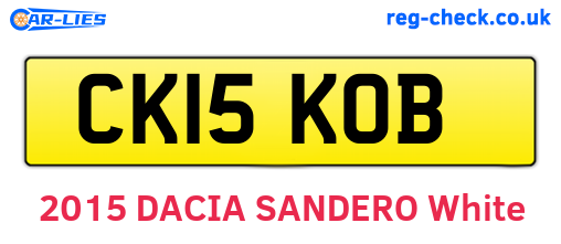 CK15KOB are the vehicle registration plates.