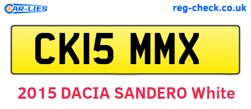 CK15MMX are the vehicle registration plates.
