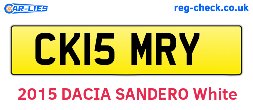 CK15MRY are the vehicle registration plates.