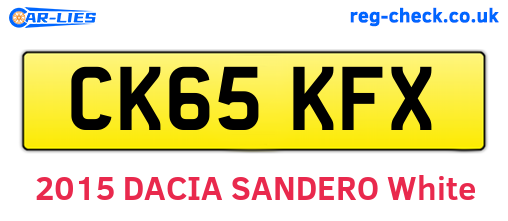 CK65KFX are the vehicle registration plates.