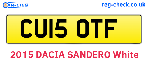 CU15OTF are the vehicle registration plates.