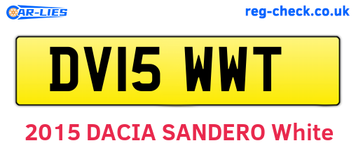 DV15WWT are the vehicle registration plates.