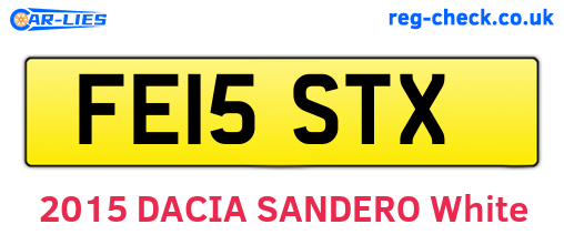 FE15STX are the vehicle registration plates.