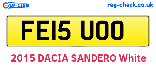 FE15UOO are the vehicle registration plates.