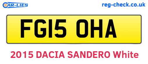 FG15OHA are the vehicle registration plates.