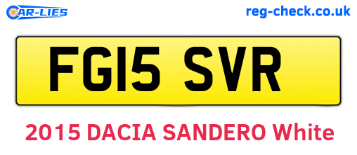 FG15SVR are the vehicle registration plates.