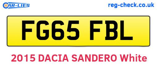 FG65FBL are the vehicle registration plates.