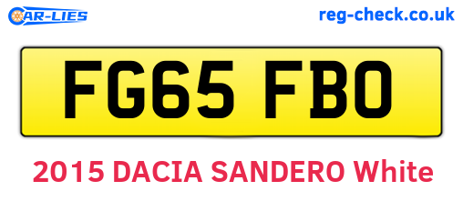 FG65FBO are the vehicle registration plates.