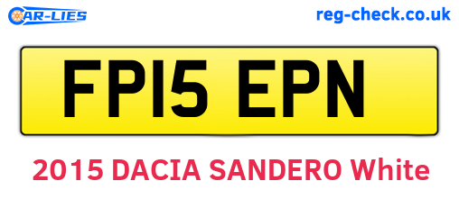 FP15EPN are the vehicle registration plates.