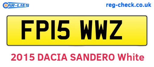 FP15WWZ are the vehicle registration plates.