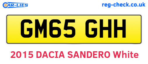 GM65GHH are the vehicle registration plates.