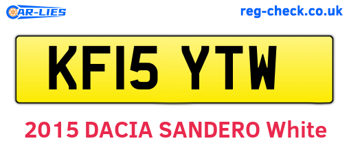KF15YTW are the vehicle registration plates.