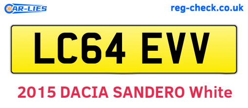 LC64EVV are the vehicle registration plates.