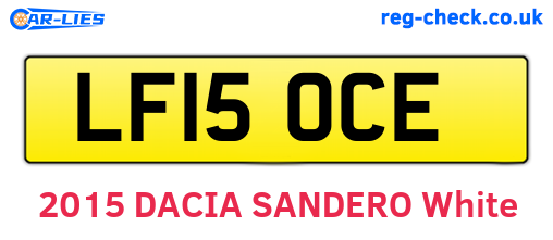 LF15OCE are the vehicle registration plates.