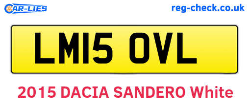 LM15OVL are the vehicle registration plates.