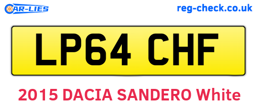LP64CHF are the vehicle registration plates.