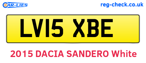 LV15XBE are the vehicle registration plates.