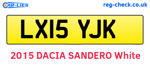 LX15YJK are the vehicle registration plates.