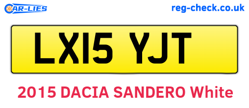 LX15YJT are the vehicle registration plates.