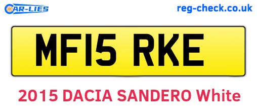 MF15RKE are the vehicle registration plates.