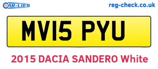 MV15PYU are the vehicle registration plates.