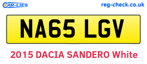 NA65LGV are the vehicle registration plates.