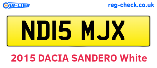 ND15MJX are the vehicle registration plates.