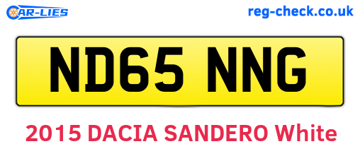 ND65NNG are the vehicle registration plates.