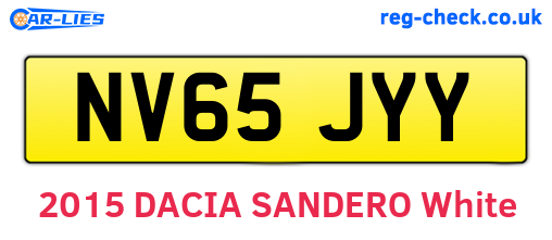 NV65JYY are the vehicle registration plates.