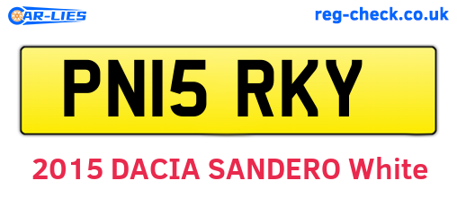 PN15RKY are the vehicle registration plates.