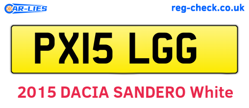 PX15LGG are the vehicle registration plates.