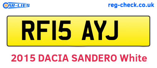 RF15AYJ are the vehicle registration plates.