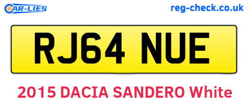 RJ64NUE are the vehicle registration plates.