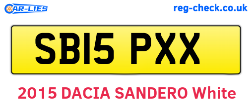 SB15PXX are the vehicle registration plates.