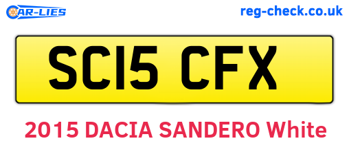 SC15CFX are the vehicle registration plates.