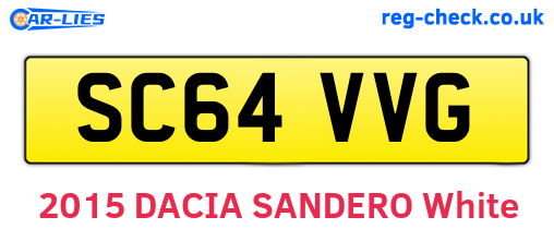 SC64VVG are the vehicle registration plates.
