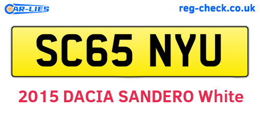 SC65NYU are the vehicle registration plates.