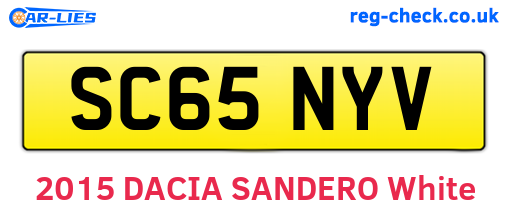 SC65NYV are the vehicle registration plates.