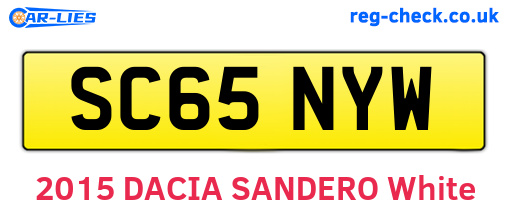 SC65NYW are the vehicle registration plates.
