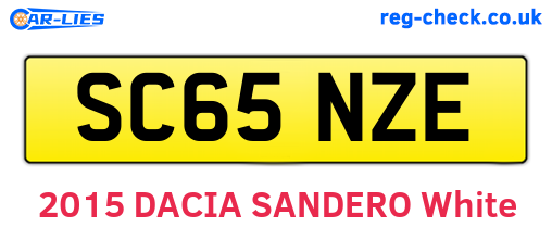SC65NZE are the vehicle registration plates.