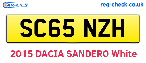 SC65NZH are the vehicle registration plates.